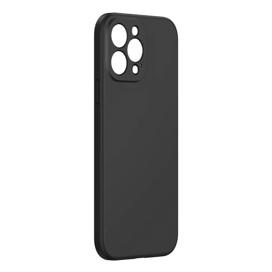 Silicone Case with Camera Shield for Apple iPhone 15 Pro Max Black